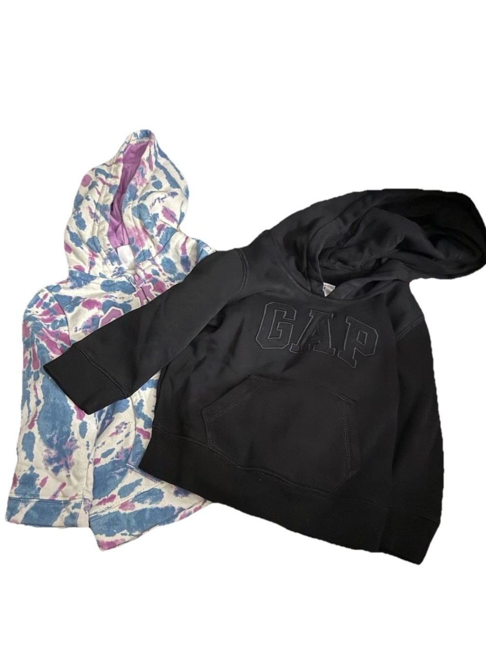GAP Black Hoodie with Embossed Logo & Tie-Dye Pullover Set